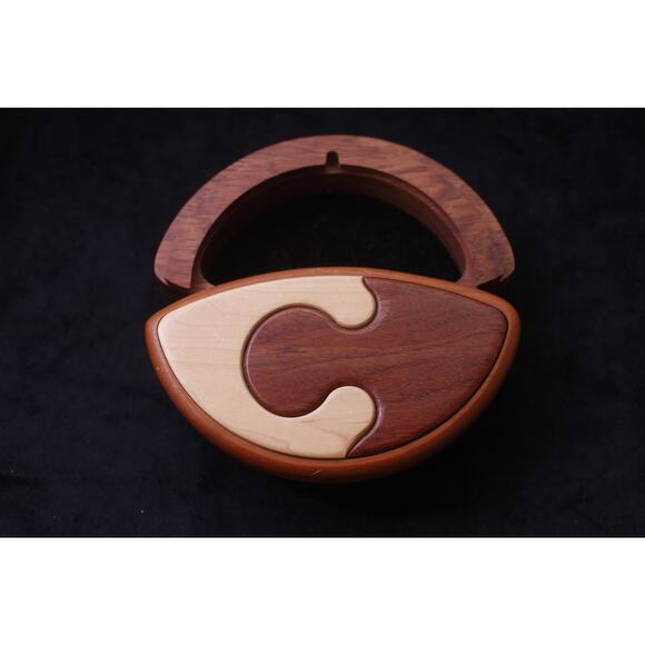 See-Saw, Puzzle Box, 2001, Heartwood Creations, Small, Trinket, ~ 250729-WH 1334 - Picture 1 of 3